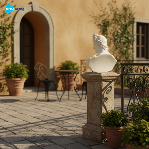 Statua in Marmo Fatta a Mano del Busto del Dio Greco-Romano Apollo, Scultura per Collezione Personale e Ornamento per Soggiorno - Product Image 5