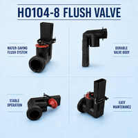 Ensemble de chasse d'eau robuste pour WC avec connexion par chaîne sécurisée – Kit professionnel pour projets de salle de bain 	   HO104-7
