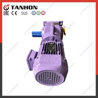 Réducteur de vitesse hélicoïdal conique TANHON K87 11KW avec moteur variable YVP et support en Y pour agitateur chimique