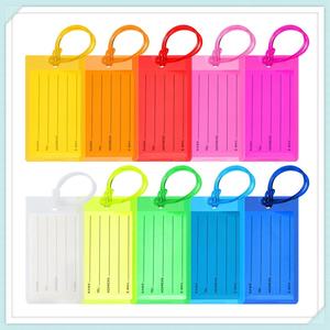 Étiquette de bagage simple anti-perte en PVC, cadeau promotionnel, porte-adresse, accessoire de voyage aérien, étiquette de bagage légère, porte-clés en plastique - Product Image 2