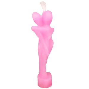 Bougie en cire de soja artistique en forme humaine, rouge et rose, figurines homme et femme, pour cérémonie religieuse - Product Image 4