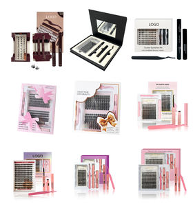 ソフトふわふわフェイクミンクDIYクラスターラッシュキット卸売ラッシュクラスタープライベートラベルボックス付き - Product Image 5