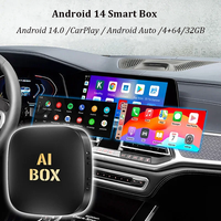 Boîtier GPS portable AI pour voiture, vente en gros d'usine, avec prise en charge CarPlay et Android Auto pour Netflix YouTube, dongle vidéo 8+128G
