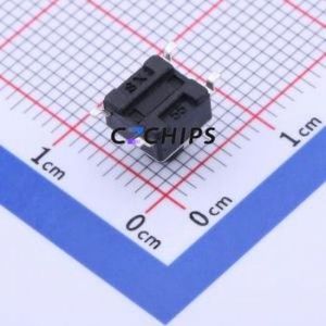 TS6665TP 350gf Tactile Switch SMD-4P,6x6mm Switch Single Pole Single Throw Round Button 3.5N Vertical Mount - Product Image 2