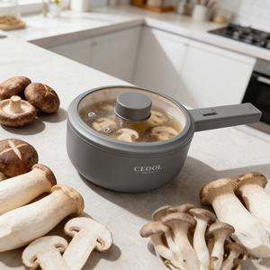 Poêle électrique tout-en-un de 1,5 L pour 1 à 4 personnes, mini-casserole électrique pour steak, œufs, riz frit, ramen, flocons d'avoine - Product Image 3