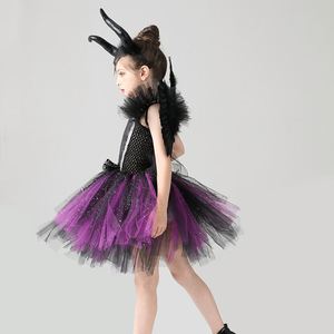 Robe Tutu de Sorcière d'Halloween de Haute Qualité pour Filles, Costumes de Démon pour Enfants, Tenues de Fête de Carnaval pour Personnages de Princesse de Télévision - Product Image 3
