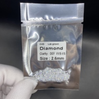 Diamante Cultivado en Laboratorio CVD, Corte Redondo de 0.8mm-4mm, DEF VVS, Piedra Sintética para Joyería, Tamaño Melee