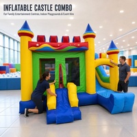 Château gonflable pour enfants, idéal pour les fêtes d'anniversaire, la location et les centres de divertissement familial en plein air