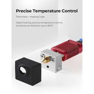 Kit de Hotend Creality Ender-3, disipador de calor de aluminio rojo, tubo de teflón azul para accesorios de impresora 3D Ender-3 Pro S - Product Image 4