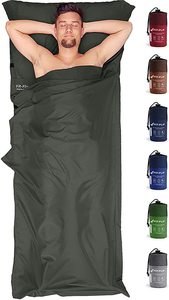 Juego de ropa de cama de negocios y viajeros Camping Mochilero Senderismo y escalada <span class=keywords><strong>Tren</strong></span> Sábana de viaje Saco de dormir Forros - Product Image 3