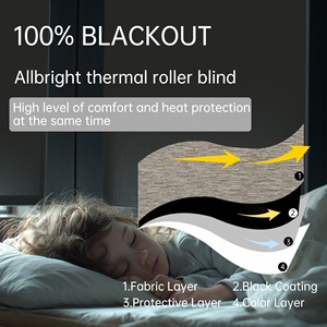 Stores enrouleurs motorisés électriques intelligents Tuya Allbright personnalisés avec télécommande, en <span class=keywords><strong>PVC</strong></span>, pour fenêtre - Product Image 2