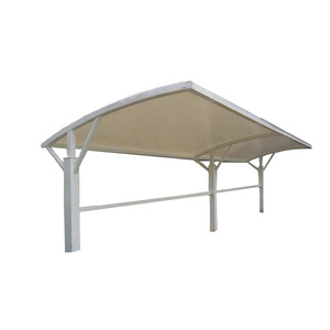 Cochera con Estructura de Acero, Techo Arqueado, Recubrimiento de PVC Impermeable, para 2 Autos, Diseño Moderno para Exteriores - Product Image 3