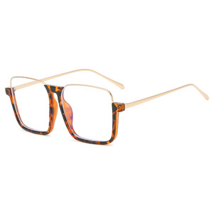 2025 Unisex <span class=keywords><strong>Retro</strong></span> medio marco anteojos diseño cuadrado Anti-Luz Azul gafas de ordenador gafas de gran tamaño hombres mujeres - Product Image 3