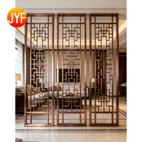 Paravent décoratif en acier inoxydable haut de gamme ZB2654 pour hôtel, séparateur de pièce en métal