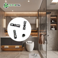 Connecteur d'angle moderne réglable à 90 degrés en acier inoxydable 304 pour portes de salle de bain en verre avec garantie d'un an