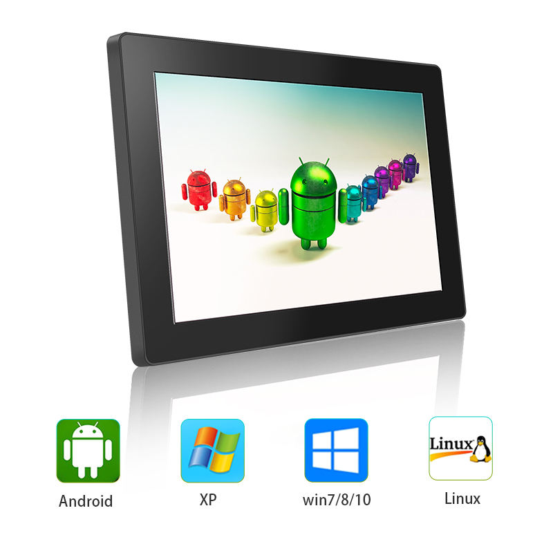 10.1 Inch IP65 Pure Flat Industrial Capacitive Android All-in-One PC with RK3288 CPU 2G RAM 16G EMCC AMD Processor