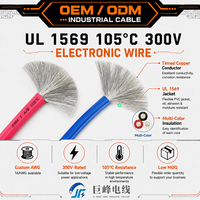 Fil de connexion AWM UL1569 16AWG 300V en cuivre étamé torsadé isolé en PVC pour câblage interne