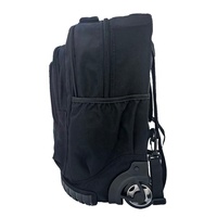 Sacs à dos scolaires imperméables à roulettes pour garçons, motif sublimation football bleu, avec logo brodé, pour voyage et usage quotidien