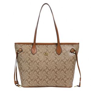 2025 Luxury High-End Women's Tote Handbag <b>Large</b> Capacity Zipper Closure PU <b>Shoulder</b> <b>Bag</b> with Polyester Lining for Spring Season - Product Image 1