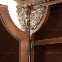 Meubles de luxe Miroir de sol vintage encadré sur pied en bois massif sculpté antique Grand miroir d'habillage en bois pour chambre à coucher