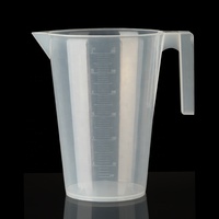 Pichet doseur personnalisé en plastique transparent 500ML 1000ML 2000ML 3000ML 5000ML avec poignée pour la pâtisserie, le lait et les salons de thé