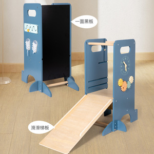 <span class=keywords><strong>Tour</strong></span> d'apprentissage Montessori en <span class=keywords><strong>bois</strong></span> 4 en 1 pour bébé, jouets éducatifs d'aide à la cuisine à hauteur réglable pour les tout-petits - Product Image 5
