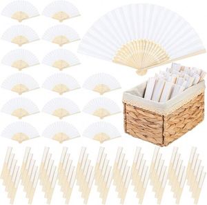 Foldable Customizable Eco-Friendly Chinese Style Hand-held Bamboo Fan Painted Design for Wedding Chinese New Year <b>Gifts</b> DIY - Product Image 1