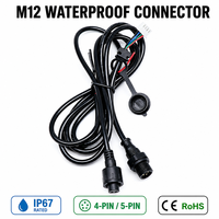 Kits de Terminación Impermeables M12 NMEA 2000 N2K, Resistencias de 60V 4A, Conectores Macho/Hembra, Clasificación IP65, Cobre con Baño de Oro