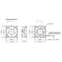 Power year DC 24V/12V Axial ventilator mit schwarzem Kugellager 9238 Geräuscharmer Halb rahmen Fünf flügel 92x92x38mm Bürstenloser Gleichstrom lüfter