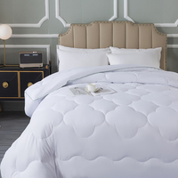 4.5 Tog respirant Lyocell Fiber doux lit hôtel couettes simple Double roi Super roi blanc couette fleur Quilting