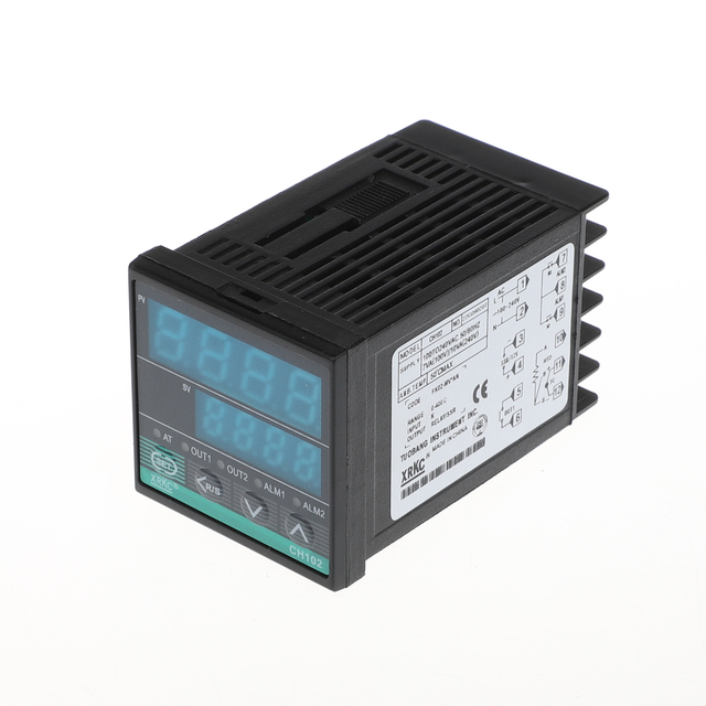 XRKC PID Intelligent Temperature Controller CH102 MV*AN Digital Display Plastic Relay Solid-state Dual Output ODM OEM Thermostat