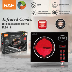 Placa Calefactora <span class=keywords><strong>Eléctrica</strong></span> <span class=keywords><strong>Portátil</strong></span> RAF R.8019 de Alta Calidad, Gran Potencia, Un Solo Quemador, <span class=keywords><strong>Cocina</strong></span> Infrarroja - Product Image 6