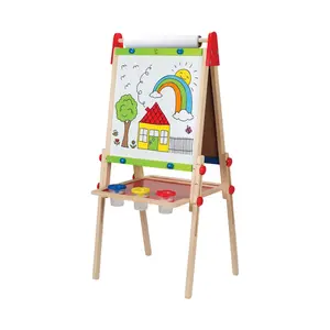 children high quality double sided dry erase white magnetic white board easel for kids painting