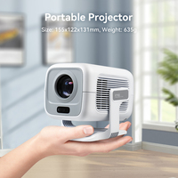 Projecteur intelligent portable X3AA Android 13 avec ampoule LED pour divertissement vidéo KTV et jeux PC, blanc
