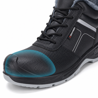 Chaussures de sécurité d'hiver Aimvvsec, bottes de travail à embout d'acier, anti-perforation, chaudes, respirantes, doublure en maille, semelle extérieure antidérapante en PU, unisexe, pour usine