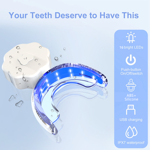 Kit de <span class=keywords><strong>blanchiment</strong></span> dentaire à domicile avec lumière LED, logo personnalisé, produit pour des dents blanches et un sourire éclatant - Product Image 2