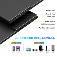 Monitor LCD Portátil Inalámbrico de 15.6 Pulgadas con Soporte USB-C a HDMI 1080P, Extensor para Laptop para Trabajo, Viajes, Juegos y Oficina, Integrado