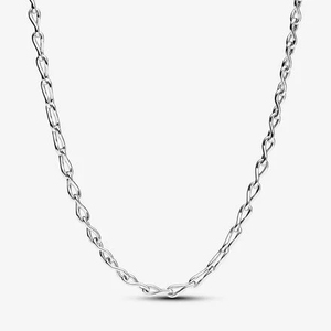 Collar de Cadena de Eslabones Chapado en Oro de Plata de Ley 925 para Mujer con Circonita, Estilo Moderno para Fiesta y Regalo - Product Image 2
