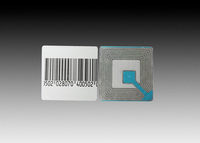 RF 8.2MHz 40*40mm HAX703 étiquette en papier souple système de sécurité de supermarché code à barres EAS autocollant blanc EAS étiquette de sécurité