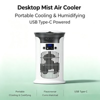 Ventilateur brumisateur portable YULU pour camping en extérieur, avec écran LED, pour patio et pique-nique estival
