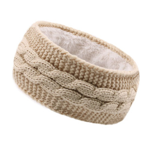 Đan Phụ Nữ Dày Mùa Đông Ấm Áp Lông Cừu Lót Headband Biểu Tượng Tùy Chỉnh Mùa Đông Ấm Áp Headband Đan Lông Cừu Mờ Lót Phụ Nữ Của Headbands - Product Image 6