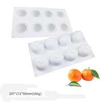 Moule à gâteau en silicone en forme de fruits, sphère ronde, 6, 8, 12 cavités, pour mousse au chocolat 3D, outils de pâtisserie DIY, qualité alimentaire