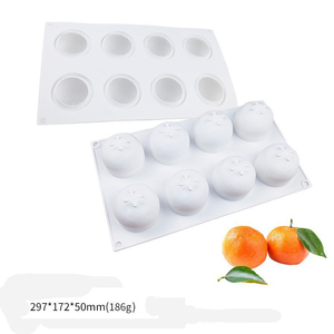 Moule à gâteau en silicone en forme de fruits, sphère ronde, 6, 8, 12 cavités, pour mousse au chocolat 3D, outils de pâtisserie DIY, qualité alimentaire - Product Image 5