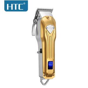 Tondeuse <span class=keywords><strong>à</strong></span> cheveux professionnelle HTC AT-702, batterie lithium rechargeable de haute qualité, corps entièrement métallique, finition dorée. - Product Image 2