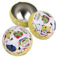 Jouet de bonbons pour enfants avec impression personnalisée Cadeaux promotionnels Décoration de Noël et de mariage Emballage en fer blanc avec boule en étain
