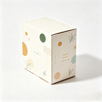Boîte d'expédition légère en carton ondulé avec motif végétal naturel pour l'emballage de produits de thé en détail