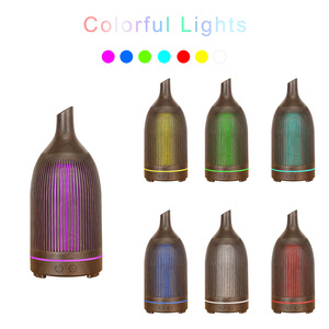 Wood Grain Aroma Diffuser 200Ml USB <b>Humidifier</b> With Led Light For Home Office Aromatherapy - Product Image 5