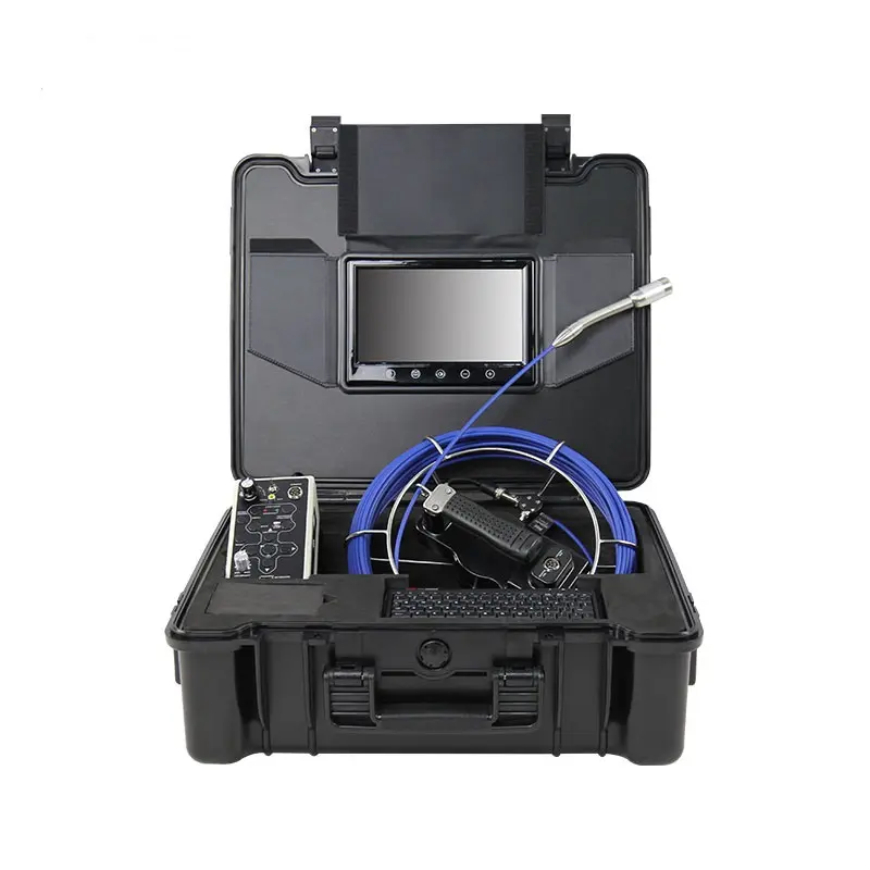 Sistema de inspección de tuberías de drenaje de alcantarillado, lente de cámara impermeable IP68, Monitor de 7 pulgadas, Cable de prueba de 30m, 23mm