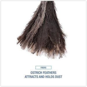 Plumero de Limpieza Profesional de Microfibra Boardwalk 23FD, Plumero Flexible de Plumas de Avestruz con Mango de Madera de 13 Pulgadas para Limpieza de Automóviles - Product Image 4