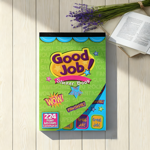 224 autocollants « Good <span class=keywords><strong>Job</strong></span> » pour enfants et enseignants, bloc d'autocollants d'encouragement positif pour le scrapbooking et les récompenses en classe - Product Image 1